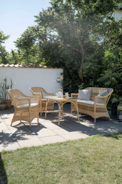 CHARLOT EXTERIOR - 2 seater garden sofa in aluminium and ArtFibre by Sika Design - view 3